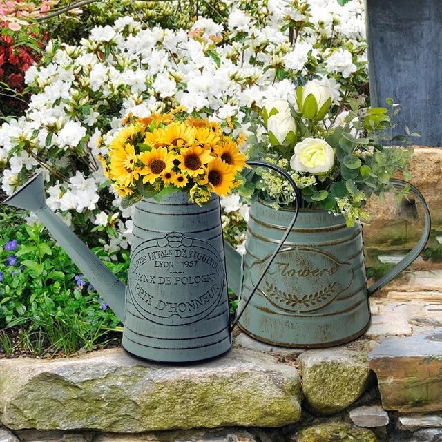 vintage metal vases