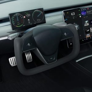 Tesla yoke steering wheel