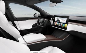 interior of Tesla car