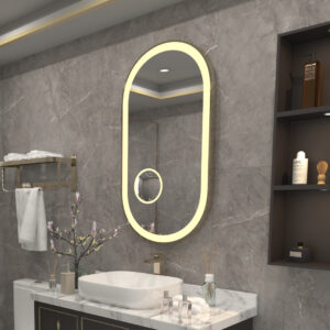 led oval mirror