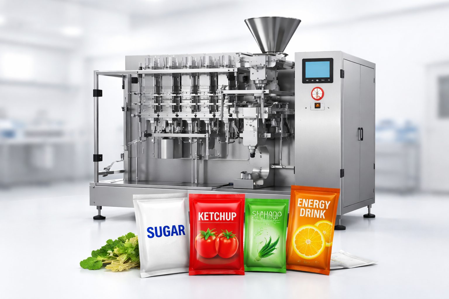 sachet filling and sealing machine